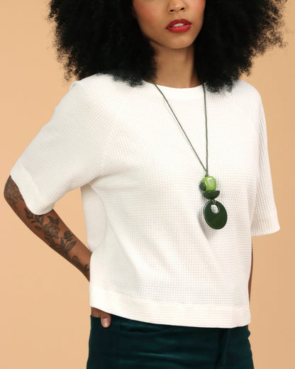 Blusa Raglã- Off White