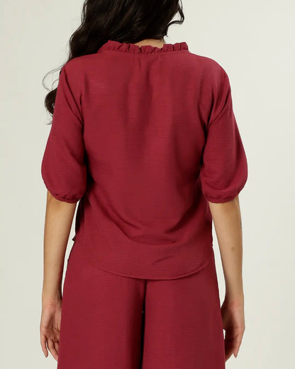 BLUSA BALCÃO - VINHO