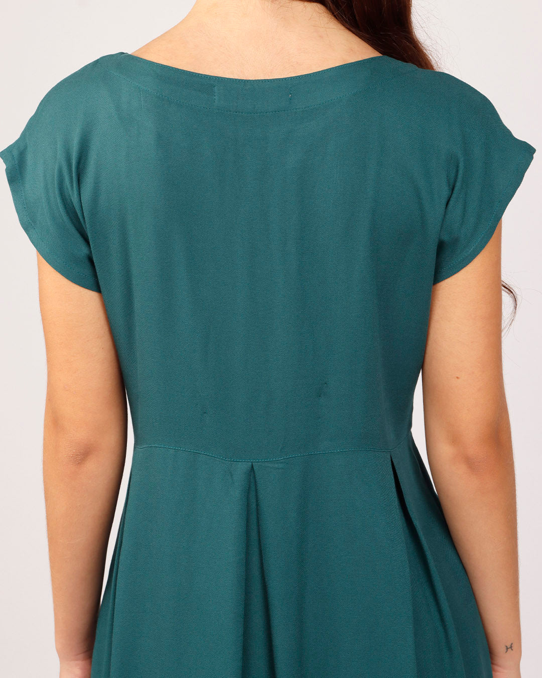 VESTIDO NÚCLEO - VERDE PETRÓLEO