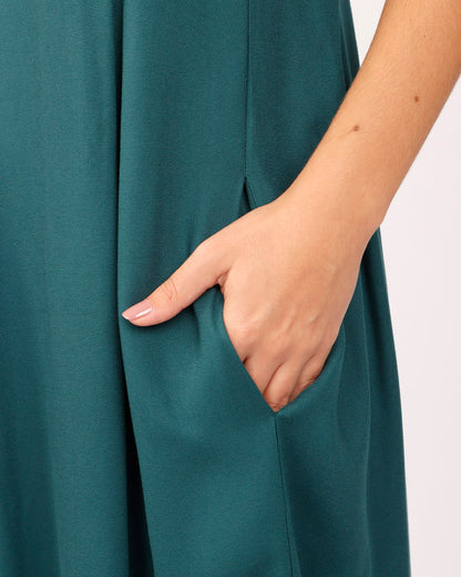 VESTIDO NÚCLEO - VERDE PETRÓLEO