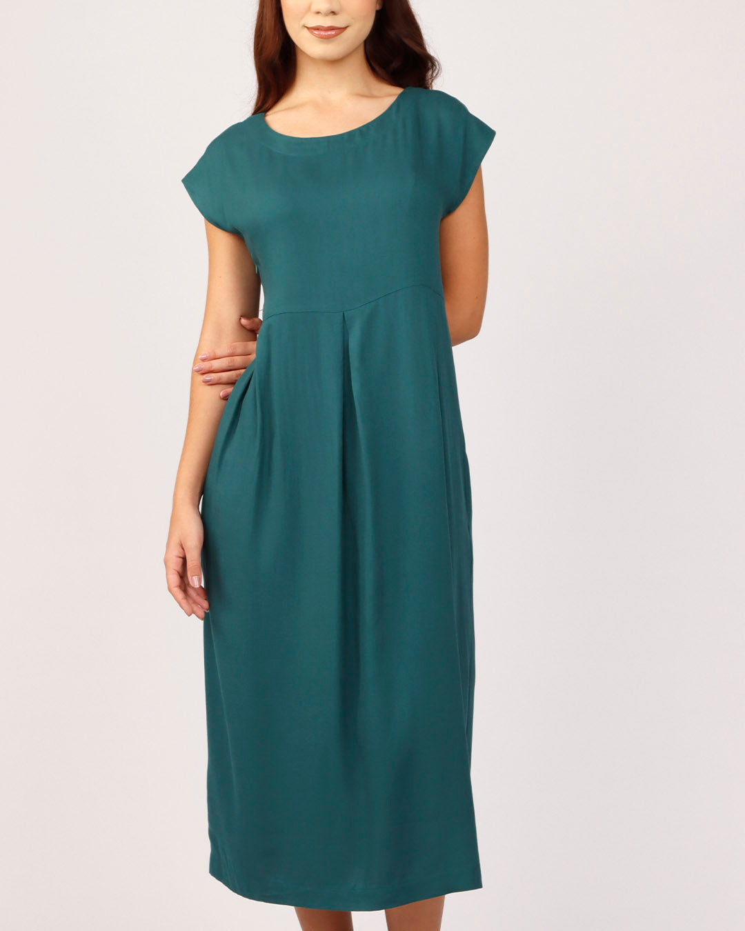 VESTIDO NÚCLEO - VERDE PETRÓLEO