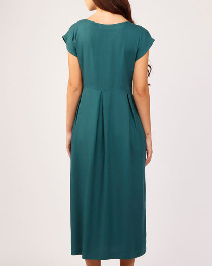 VESTIDO NÚCLEO - VERDE PETRÓLEO