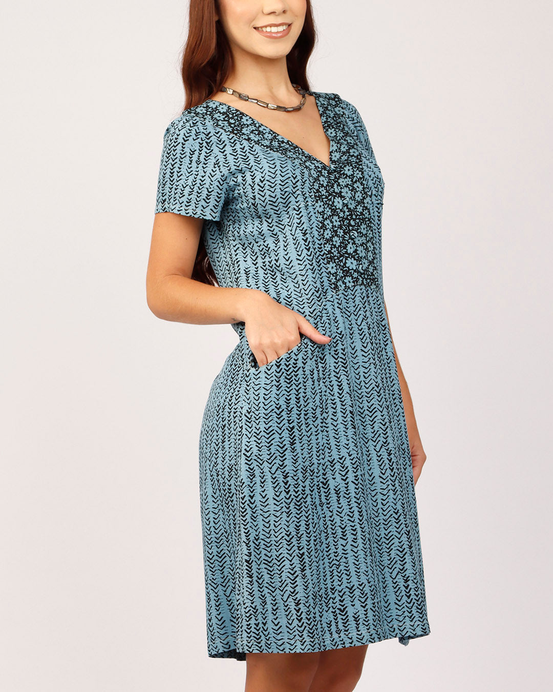 VESTIDO ITÁLIA - ESCAMAS AZUL