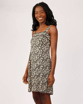 VESTIDO NORDESTE - FLORAL PRETO/BRANCO