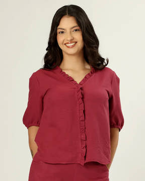 BLUSA BALCÃO - VINHO