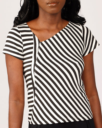 CAMISETA PINHÃO -  LISTRA P&B