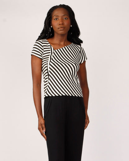 CAMISETA PINHÃO -  LISTRA P&B