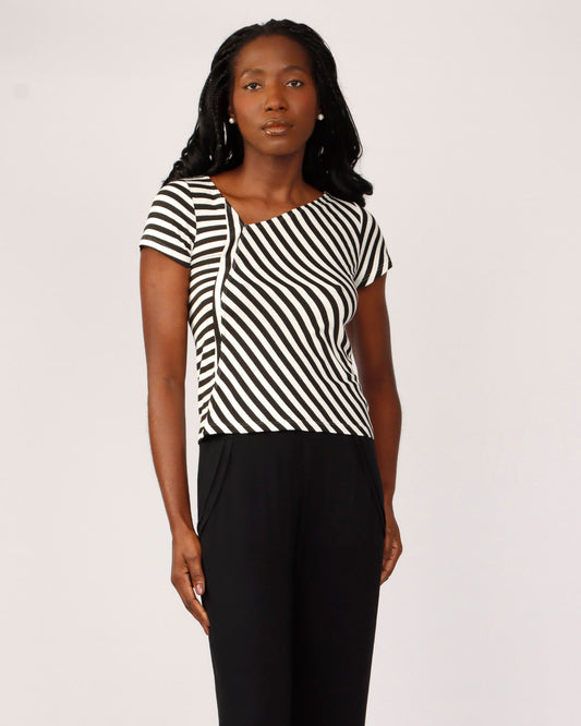 CAMISETA PINHÃO -  LISTRA P&B