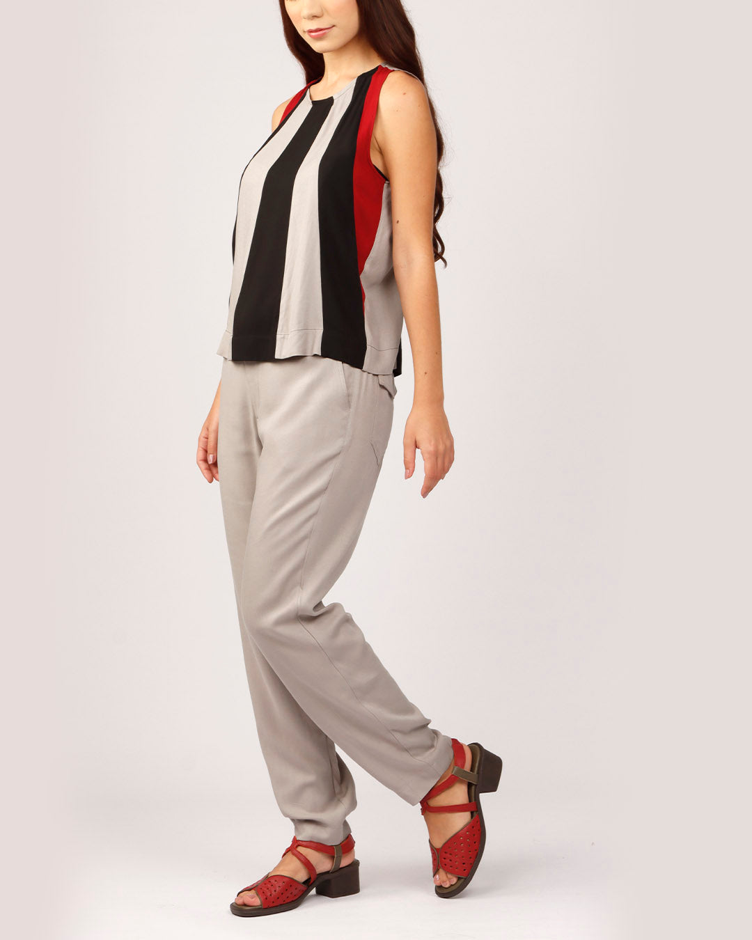 REGATA TRINCA - PRETO/CINZA/VINHO