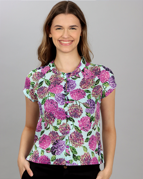 BLUSA XICA - FLORAL AZUL