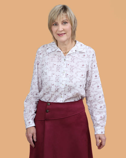 Camisa Transpa - Branco Bordado