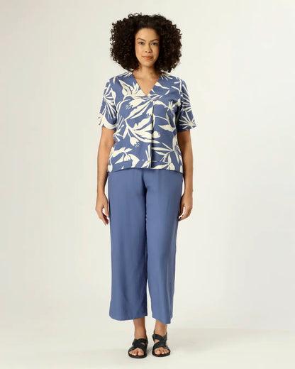 BLUSA NAGÓIA - FLORAL AZUL