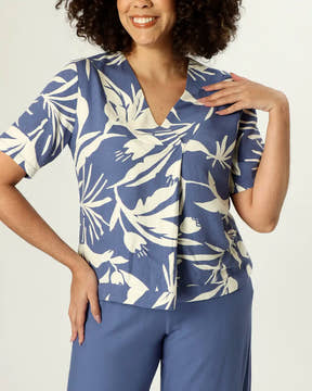 BLUSA NAGÓIA - FLORAL AZUL