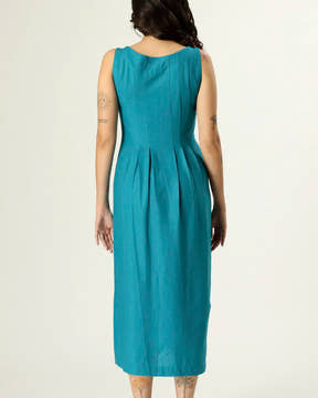 VESTIDO PARANÁ - AZUL PETROLEO