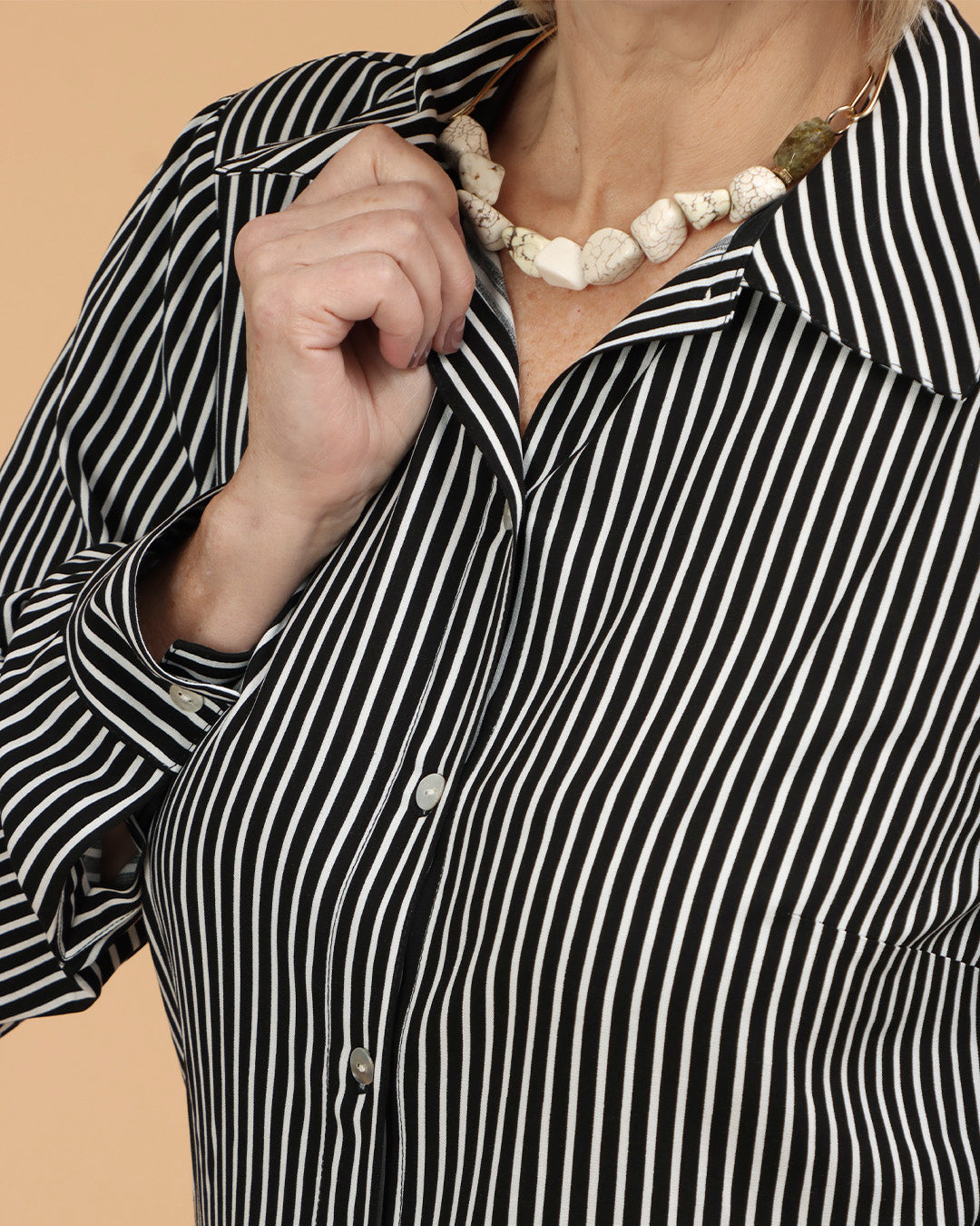 Camisa Transpa - Listrado P&B