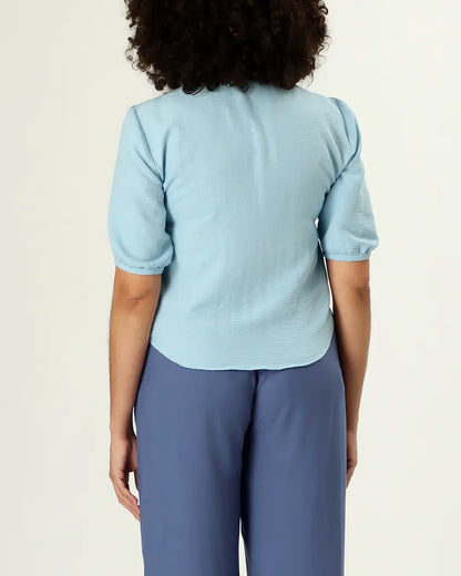 BLUSA BALCÃO - CELESTE