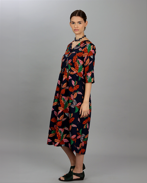 VESTIDO ALAGOAS - FLORAL MARINHO