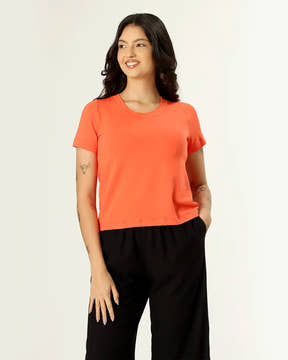 CAMISETA RETA - CORAL