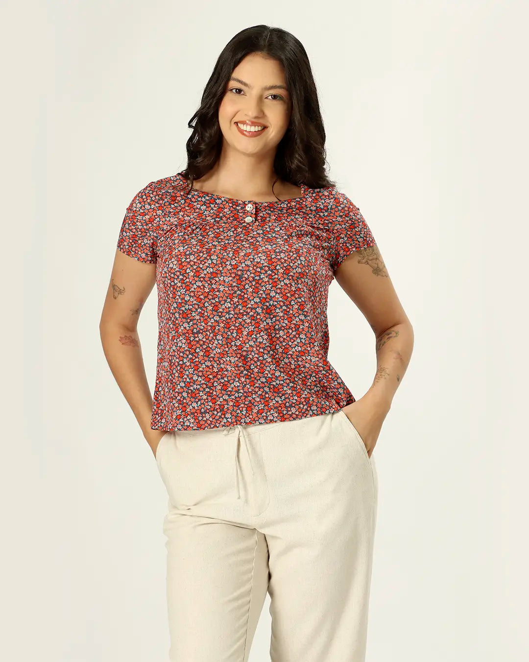 BLUSA TIPUANA - ESTAMPADO FLORAL