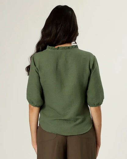 BLUSA BALCÃO - VERDE EUCALIPTO