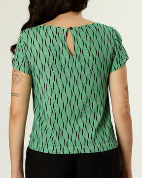 BLUSA MÁGICA - PRETO E VERDE