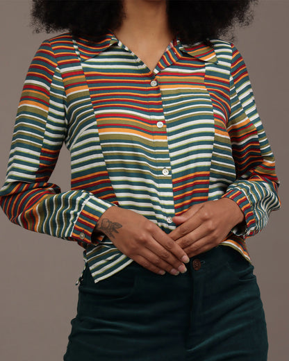 Camisa Transpa -  Listras Coloridas