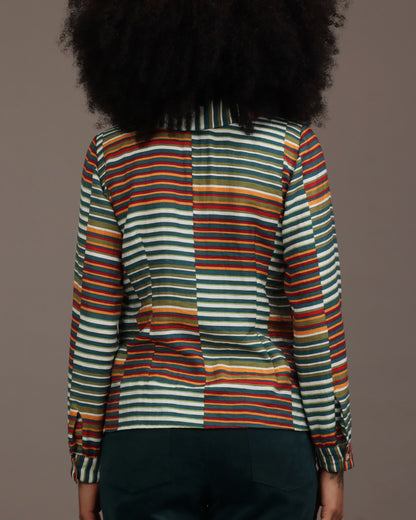 Camisa Transpa -  Listras Coloridas