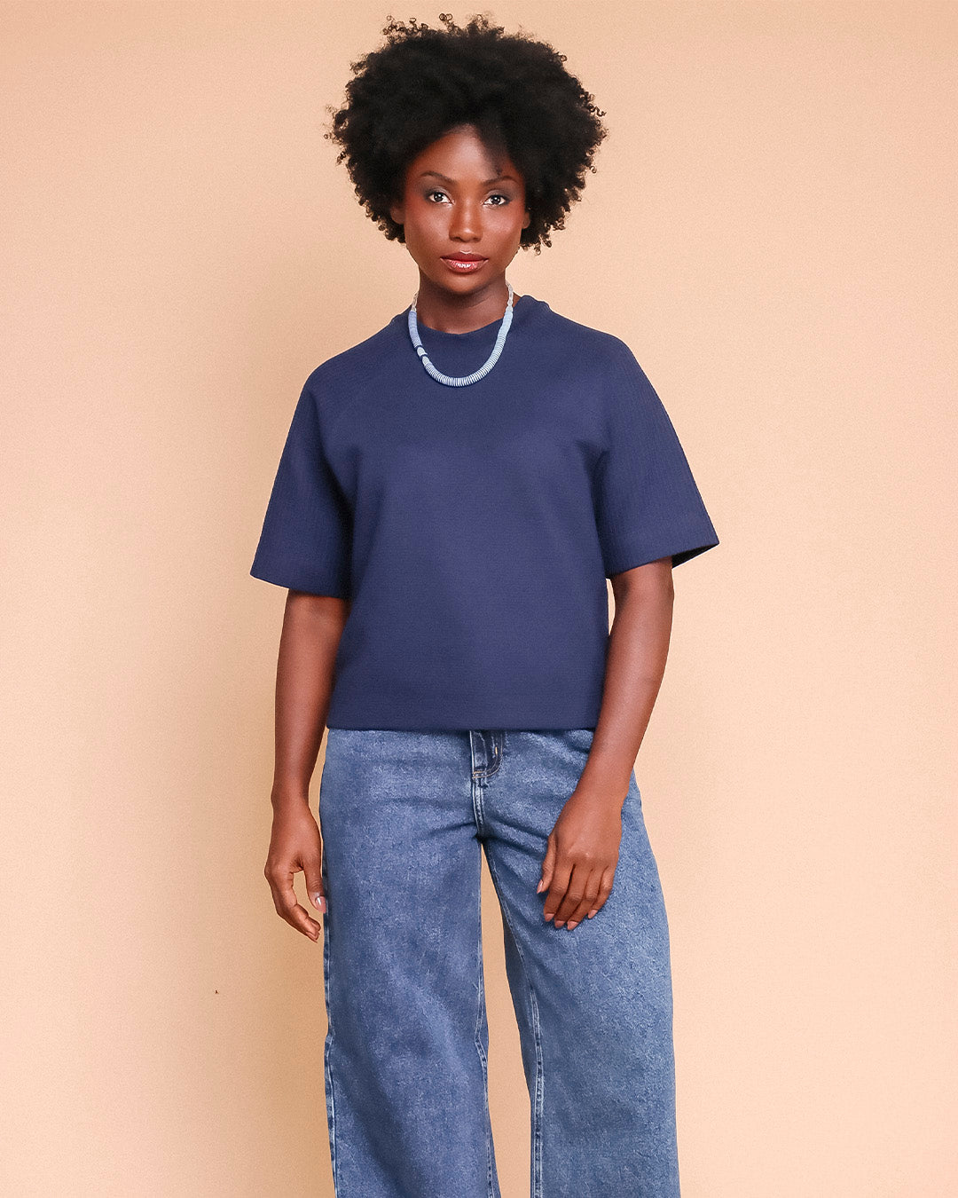 Blusa Raglã- Azul