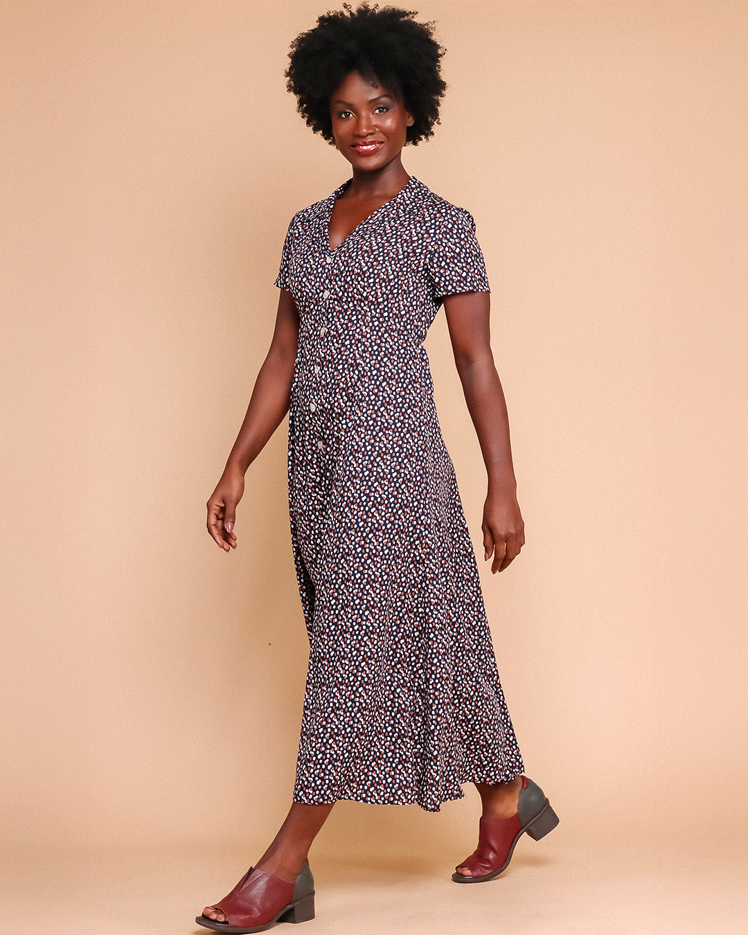 Vestido Gaúcho - Poá Azul
