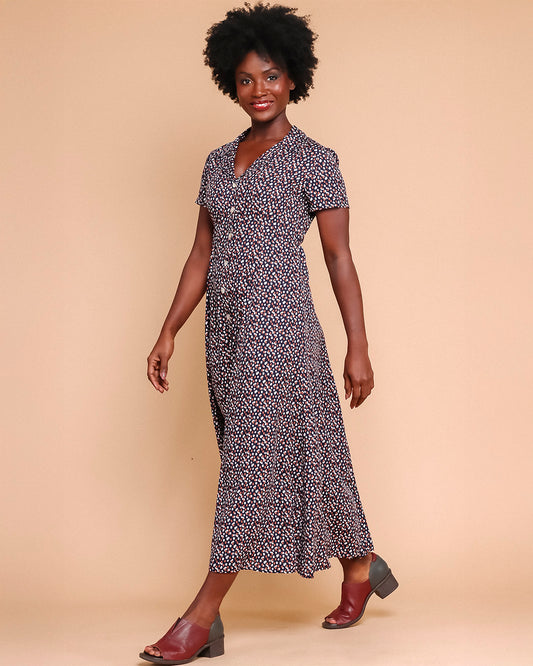 Vestido Gaúcho - Poá Azul