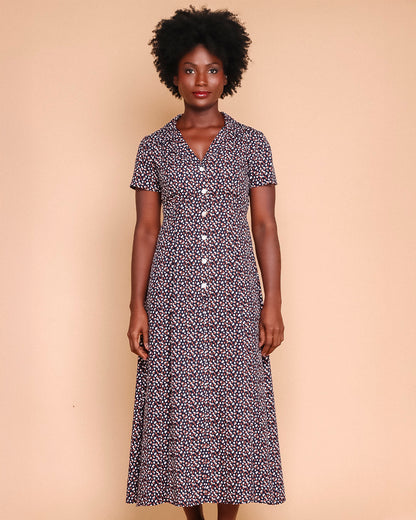Vestido Gaúcho - Poá Azul