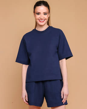 Blusa Raglã- Azul