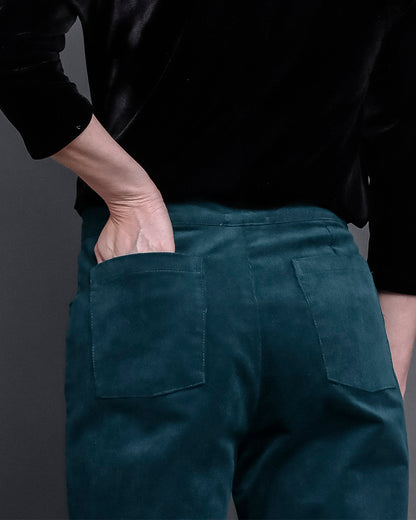 Calça Tunísia- Veludo cotelê verde