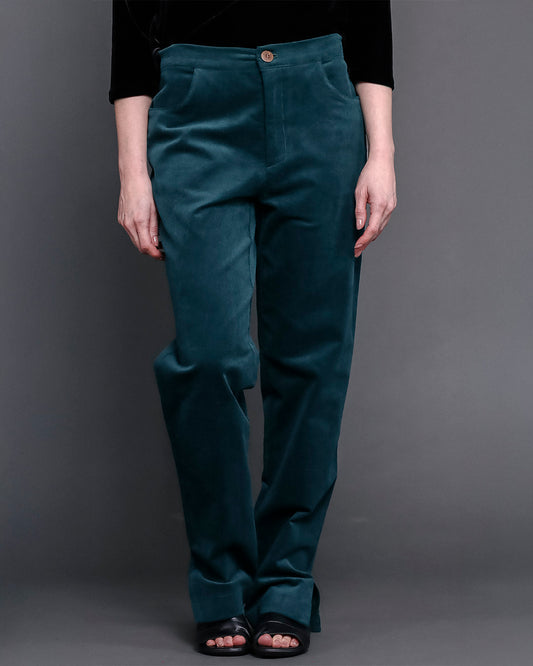 Calça Tunísia- Veludo cotelê verde