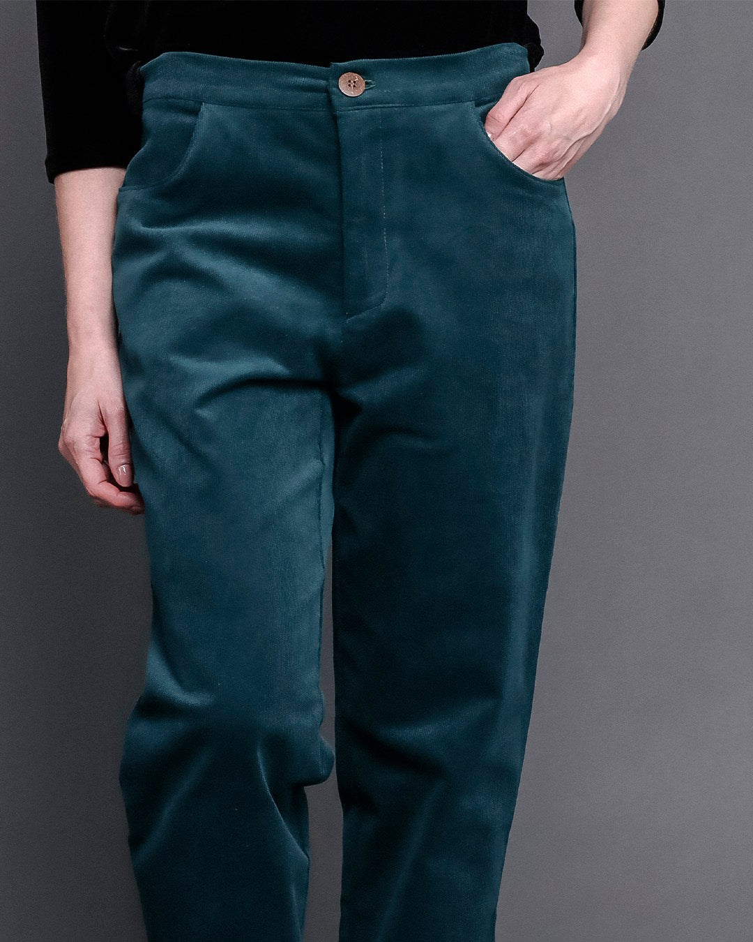 Calça Tunísia- Veludo cotelê verde